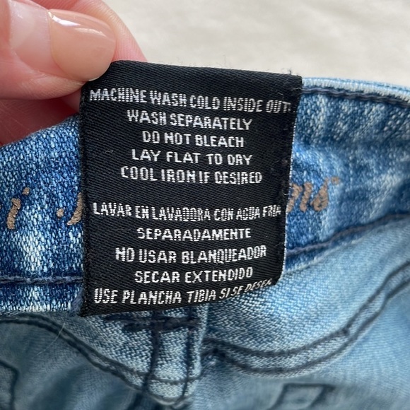 Wet Seal Y2K Distressed Juniors Jeans Size 11/12 - Picture 4 of 13